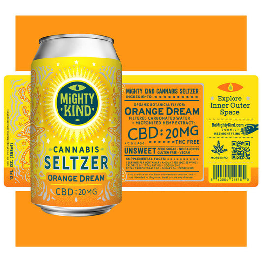 Mighty Kind Orange Dream CBD Seltzer