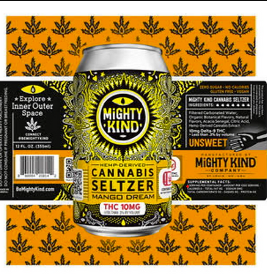 Mighty Kind Mango THC Seltzer