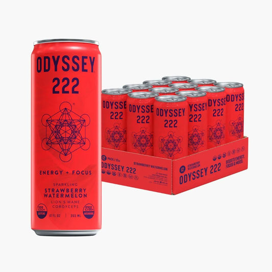 Odyssey Elixir Strawberry Watermelon 222mg Sparkling Mushroom Energy