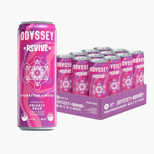 Odyssey Elixir Prickly Pear Revive Sparkling Mushroom Hydration