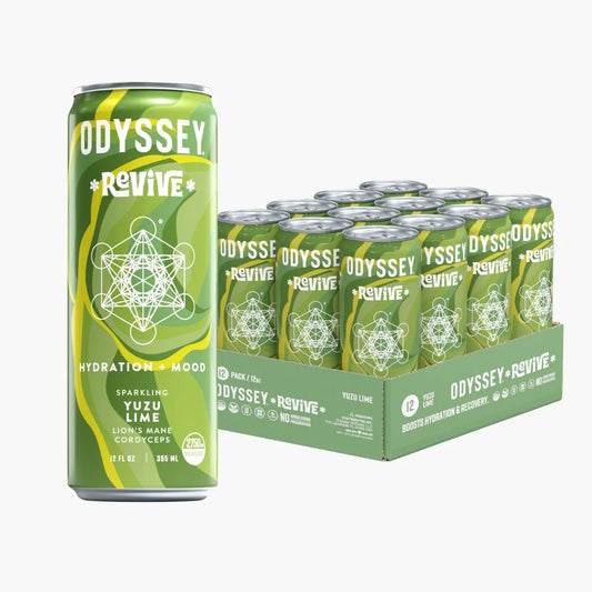 Odyssey Elixir Yuzu Lime Revive Sparkling Mushroom Hydration